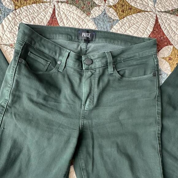 Paige verdugo ankle dark green skinny jeans size 30” waist - Picture 4 of 7